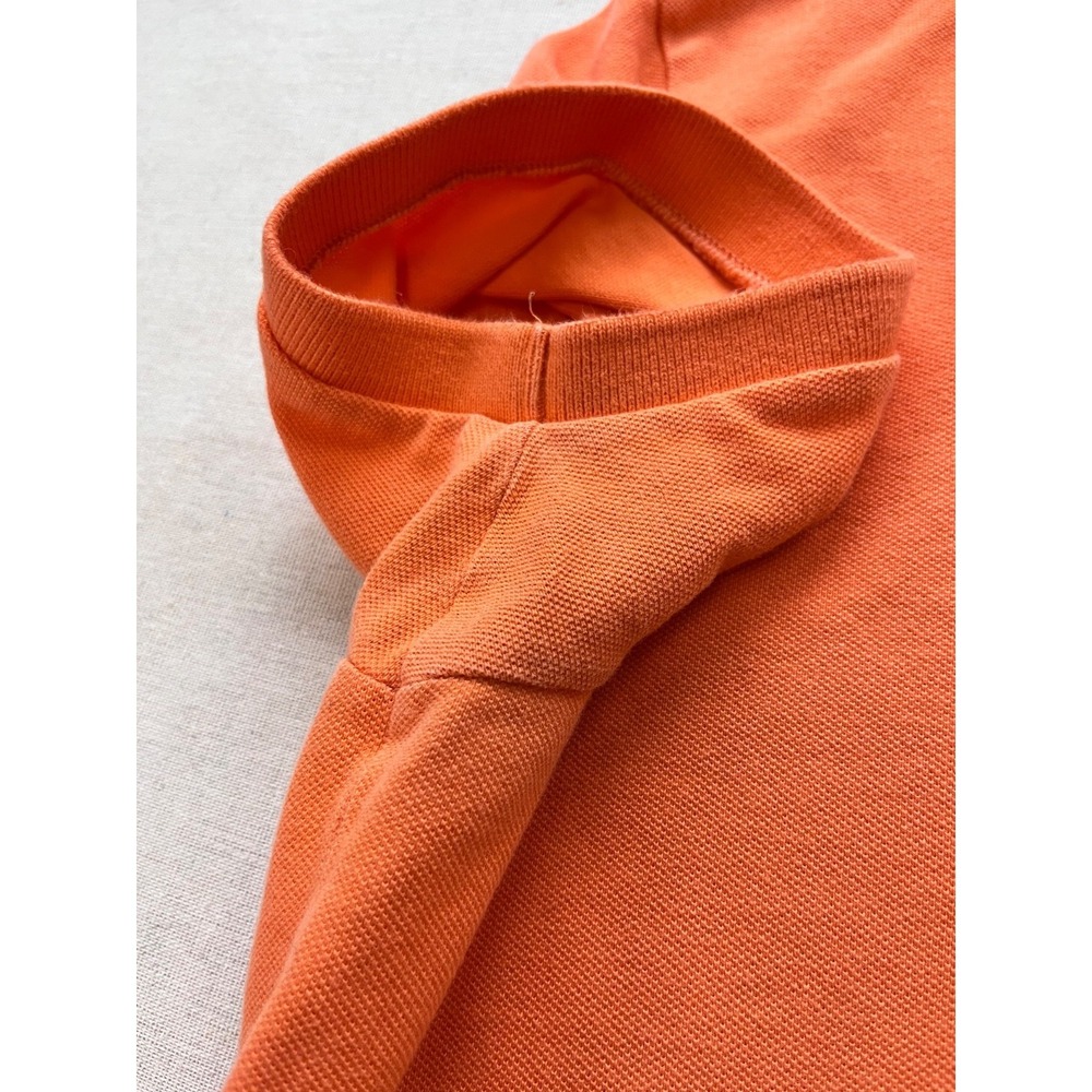 Y2K Hollister Polo Shirt Custom Boards Logo Orange Mens sz L Embroidered 2000's - Picture 9 of 16